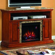 Brighton 56-Inch Electric Fireplace Media Console - Golden Honey - 23MM1424