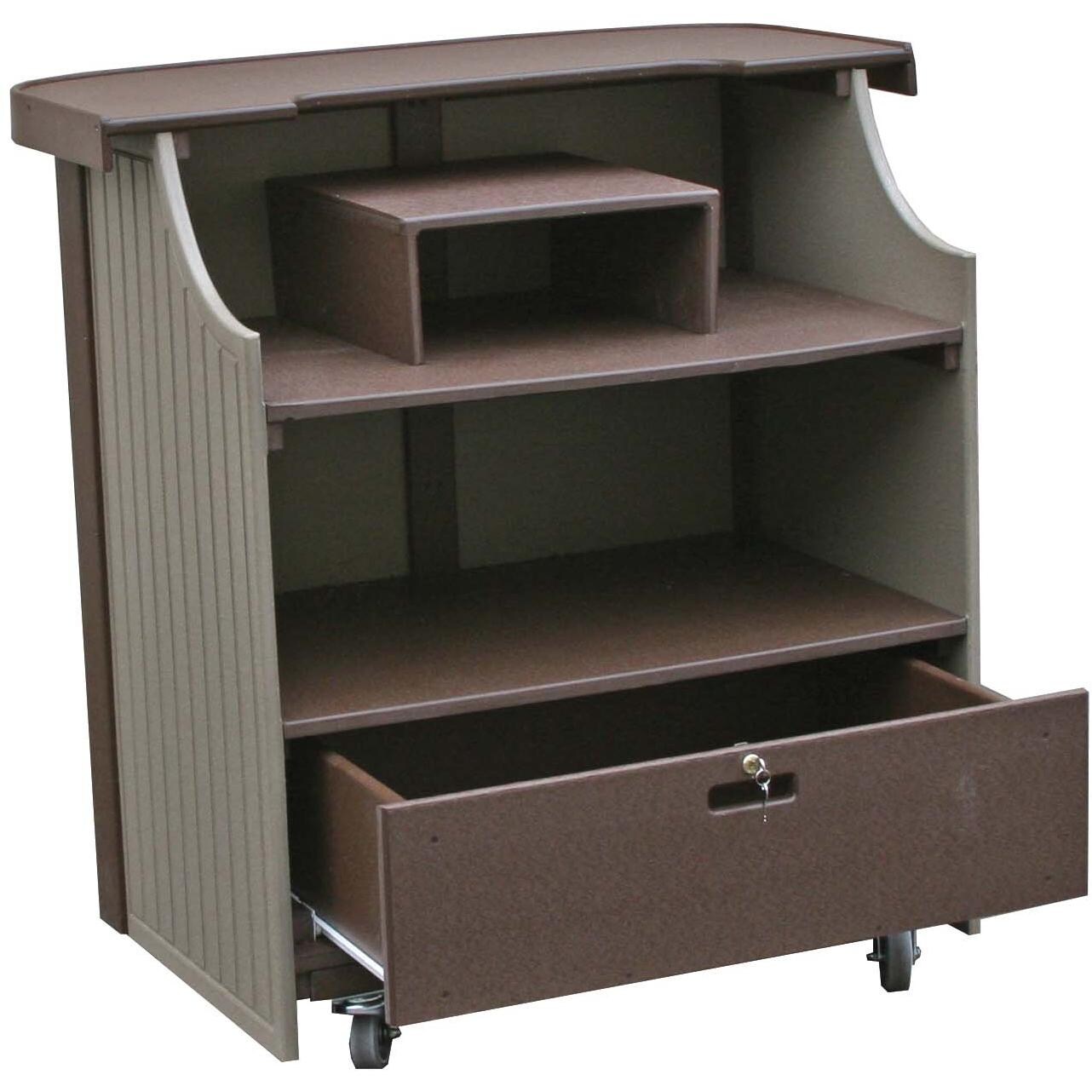 Eagle One Huntington Recycled Plastic Patio Bar With Diamond Pattern