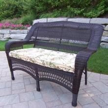 Oakland Living Resin Wicker Patio Loveseat - Coffee