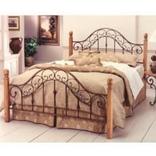 Hillsdale San Marco Brown Copper And Light Rust Pine Metal And Wood Post Bed Set With Frame - Full - 310BFR image