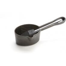 Outset Cast Iron Sauce Pot With Nesting Silicone Basting Brush