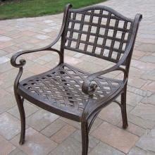 Oakland Living Elite Cast Aluminum Patio Dining Arm Chair - Antique Bronze