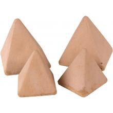 Peterson Real Fyre Decorative Geo Shapes Terracotta 4-Sided Pyramid Set - Set Of 4 image