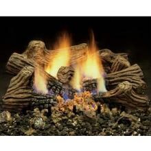 Monessen Gas Logs 24 Inch Charred Timber Vent Free Natural Gas Log Set - Millivolt On/Off Remote Ready