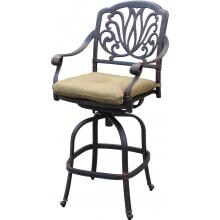 Darlee Elisabeth Cast Aluminum Patio Swivel Bar Stool - Antique Bronze