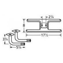 Stainless Steel H Twin, Centered, 2.25 Inch Offset Burner 10902-74302 image