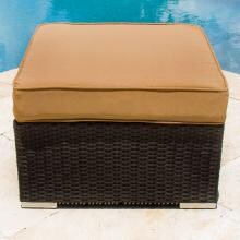 Avery Island Resin Wicker Small Patio Ottoman