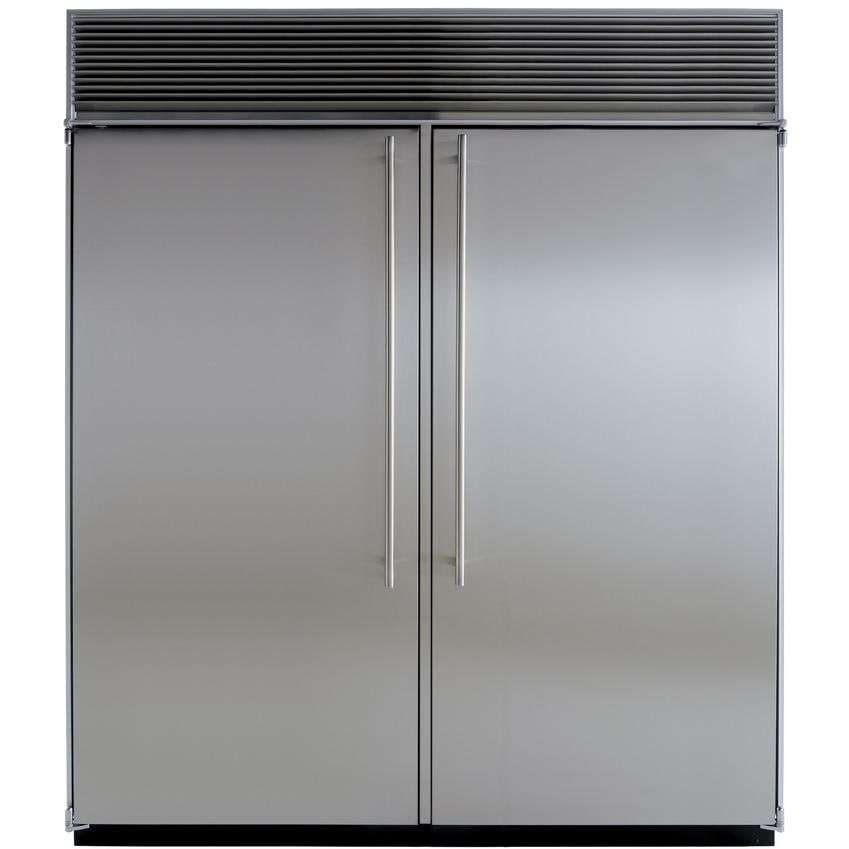 Marvel 72inch BuiltIn Side By Side Refrigerator Stainless Steel