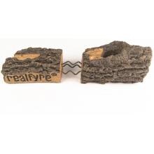 Peterson Real Fyre 18-Inch Charred American Oak Outdoor See-Thru Log Set With Vented Stainless G45 Burner