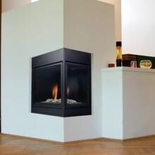 Monessen CRLDVNSC Arlington Series 36-Inch Natural Gas Direct Vent Corner Designer Fireplace System With Signature Command Control Right Facing