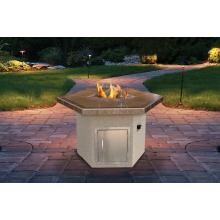 Cal Flame 48-Inch Dining Height Outdoor Natural Gas Hexagon Firepit