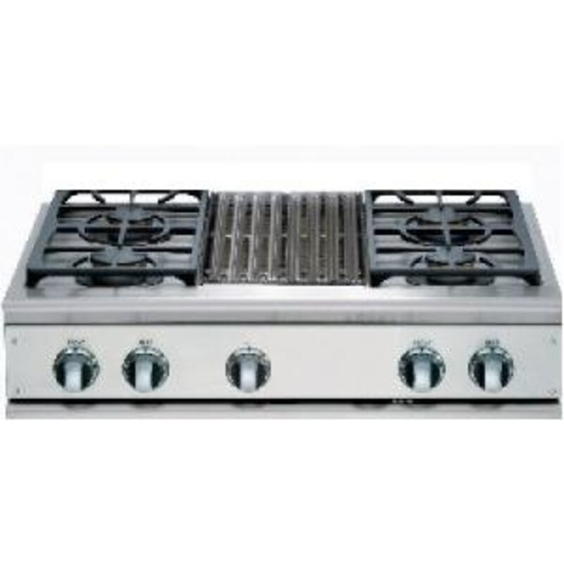 DCS Cooktops 36Inch Natural Gas Cooktop With Grill By Fisher Paykel