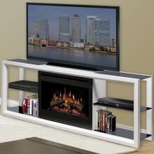 Dimplex Novara 64-Inch Electric Fireplace Media Console - White - SAP-300-W