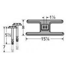 Cast Iron H Twin, Centered, 1.25 Inch Offset Burner 20502-70301 image