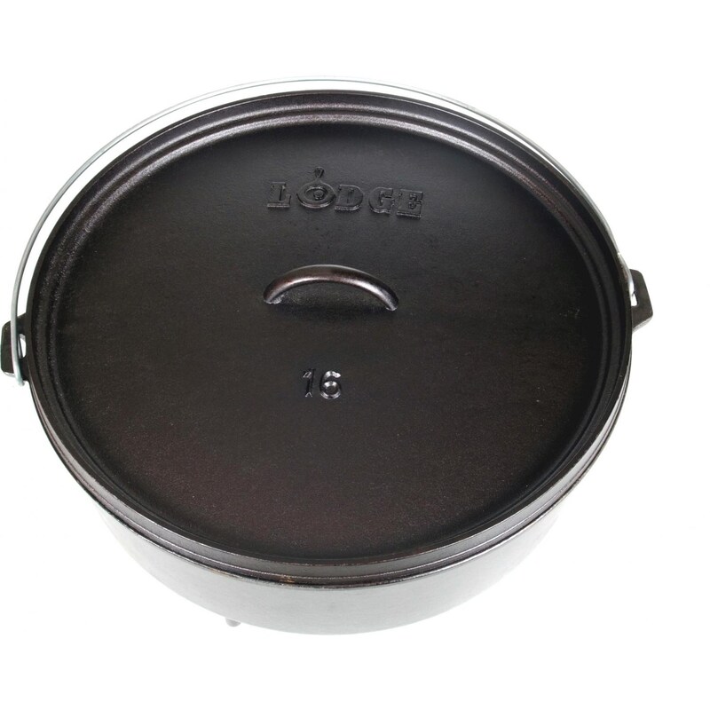 Lodge Dutch Ovens Camping 12 Quart Seasoned Cast Iron Dutch Oven