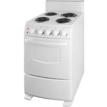 Summit White Pearl Series RE20W 20-Inch Freestanding Electric Range - White