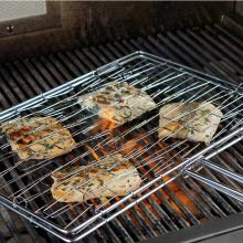 Outset Expandable Flex Grill Basket With Rosewood Handle