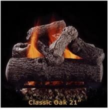 Hargrove Gas Logs 21-Inch Classic Oak Vented Gas Log Set With E-Burner