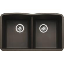 Blanco Diamond 32 X 19 Equal Double Bowl Silgranit II Undermount Sink - Cafe Brown - 440182 image