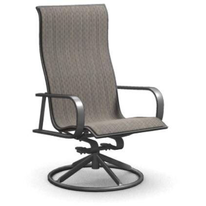Homecrest Kashton Sling Swivel Rocker Patio Dining Chair
