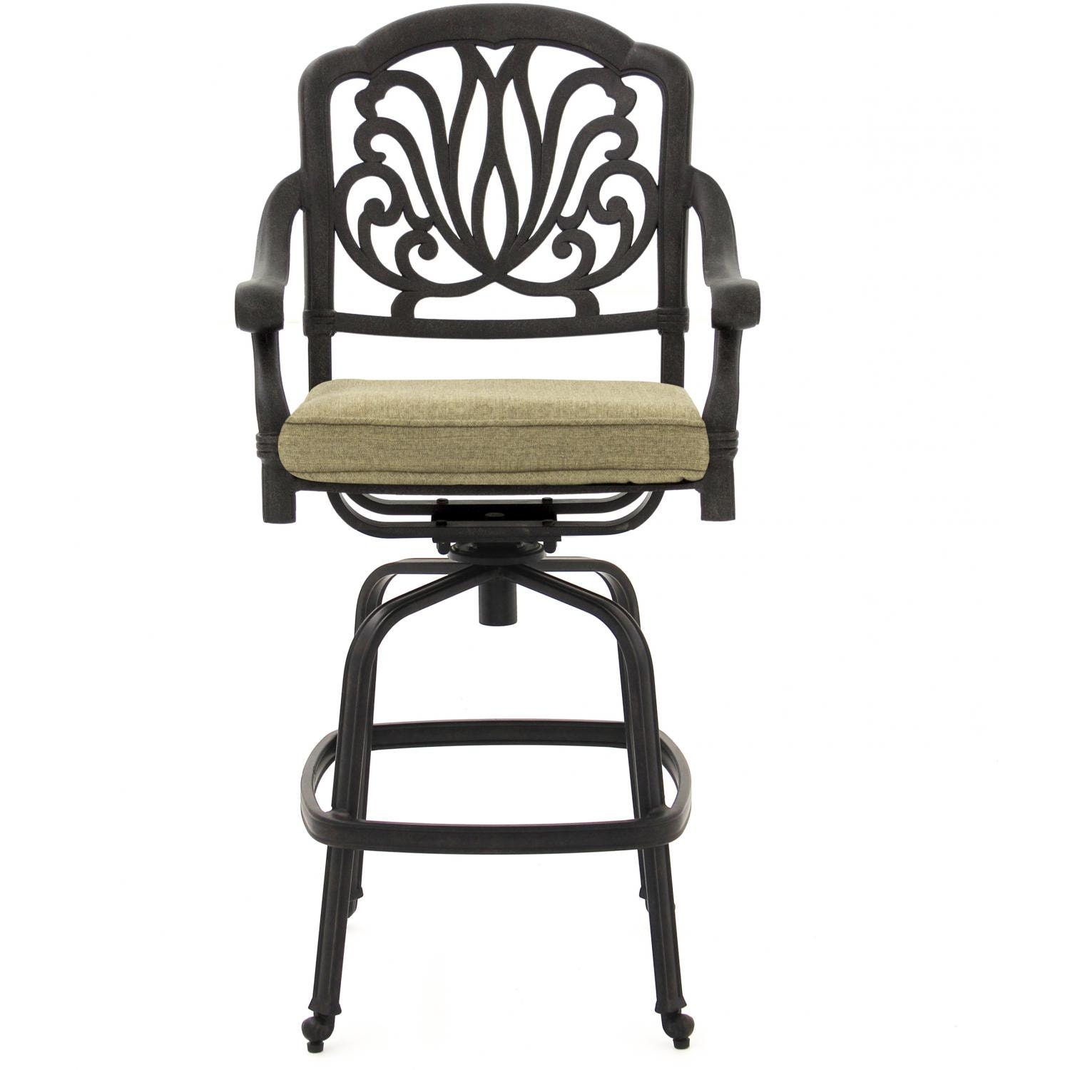 Rosedown Cast Aluminum Patio Swivel Bar Stool By Lakeview Outdoor