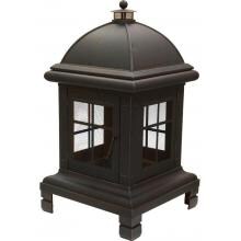 Alpine Flame 25-Inch Bronze Outdoor Wood Burning Fire Pit With Pagoda Design