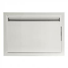 BBQGuys.com Aspen Series 20-Inch Stainless Steel Left-Hinged Single Access Door - Horizontal image