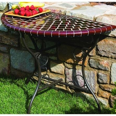 Alfresco Home Cognac Half Moon Console : BBQ Guys