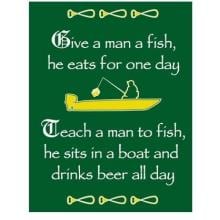 Teach A Man To Fish Apron