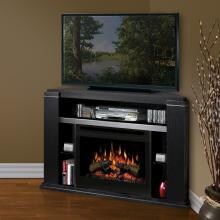 Dimplex Cloverdale 49-Inch Corner Electric Fireplace Media Console - Black - GDS25-1154BA