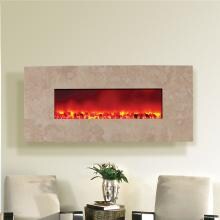 Amantii 58-Inch Wall Mount Electric Fireplace - Honey Travertine - WM-58 Amantii 58-Inch Wall Mount Electric Fireplace - Honey Travertine - WM-58