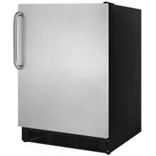 Summit 5.5 Cu. Ft. ADA Compliant Compact Refrigerator - Stainless Steel / Black Cabinet - ALB753BSSTB