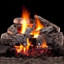Hargrove 30-Inch Cross Timbers Vented Natural Gas Log Set With H-Burner - Match Light image