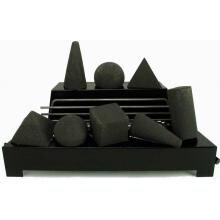 Rasmussen 24-Inch Black ALTERNA FireShape Set With Vent Free Natural Gas Black Chassis Burner - Remote Ready Safety Pilot image
