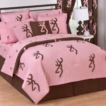 Browning Buckmark Pink Queen Comforter Set