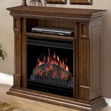 Dimplex Deerhurst 36-Inch Corner Electric Fireplace Media Console - Burnished Walnut - DFP20-1268BW