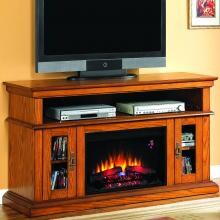 Brookfield 60-Inch Electric Fireplace Media Console - Premium Oak - 26MM2209 Brookfield 60-Inch Electric Fireplace Media Console - Premium Oak - 26MM2209