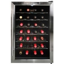 VinoTemp 28 Bottle Thermoelectric Wine Cooler - Glass Door / Black Cabinet - VT-28TEDS