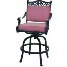 Darlee Charleston Cast Aluminum Patio Swivel Bar Stool - Antique Bronze