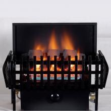 Rasmussen 16-Inch Chillbuster Fireplace Set With Vent Free Propane CoalFire Classic Style Basket Burner - Remote Ready Safety Pilot image