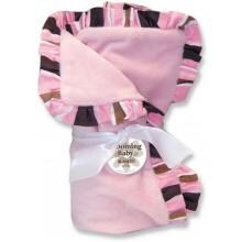 Trend Lab Velour Ruffle Baby Blanket - Maya Stripe