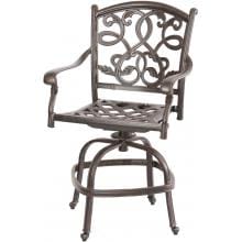 Darlee Santa Monica Cast Aluminum Patio Counter Height Swivel Bar Stool - Antique Bronze