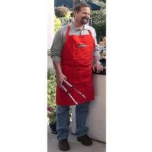 Solaire Full Length Cotton Apron - Red