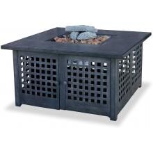 UniFlame 41 1/4 Inch Tile Propane Fire Pit With Tank Storage