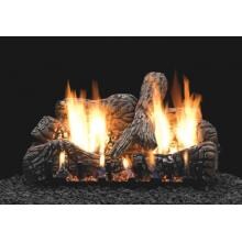 Empire 16 Inch Charred Oak Gas Log Set With Vent Free Propane Slope Glaze Burner - Basic On/Off Remote Ready