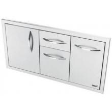 OCI 41 Inch Propane Tank Storage, Double Drawer & Roll-Out Trash Bin Combo