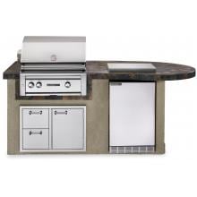 Lynx Sedona Deluxe BBQ Island With 30-Inch Natural Gas BBQ Grill With Rotisserie - Falcon Gray image