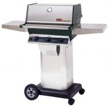 MHP Gas Grills THRG2 Hybrid Propane Gas Grill W/ SearMagic Grids On Stainless Cart
