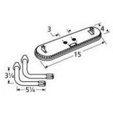 Stainless Steel Oval Twin, Centered, 3 Inch Offset Burner 19002-79002 image