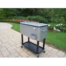Oakland Living 80 Quart Steel Patio Cooler W/ Cart - Metallic